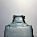 Vase de verre à bulles vert fleur bouteilles en verre recyclé