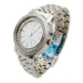 Élégant perles de roulement en acier inoxydable montre quartz watch