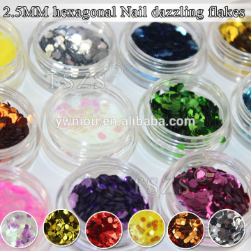 12colors nail art glitter Hexagon glitter
