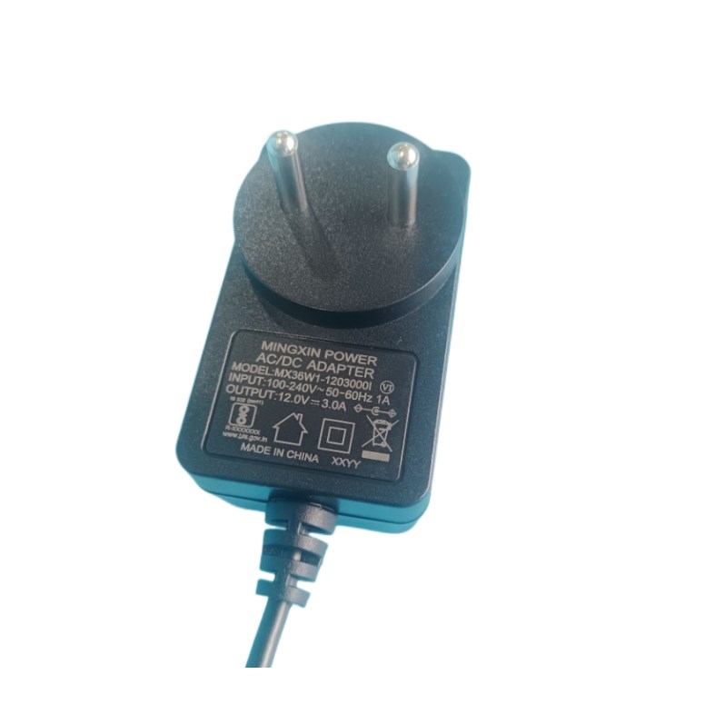 Indian Plug DC 12V 3A BIS Power Adapter