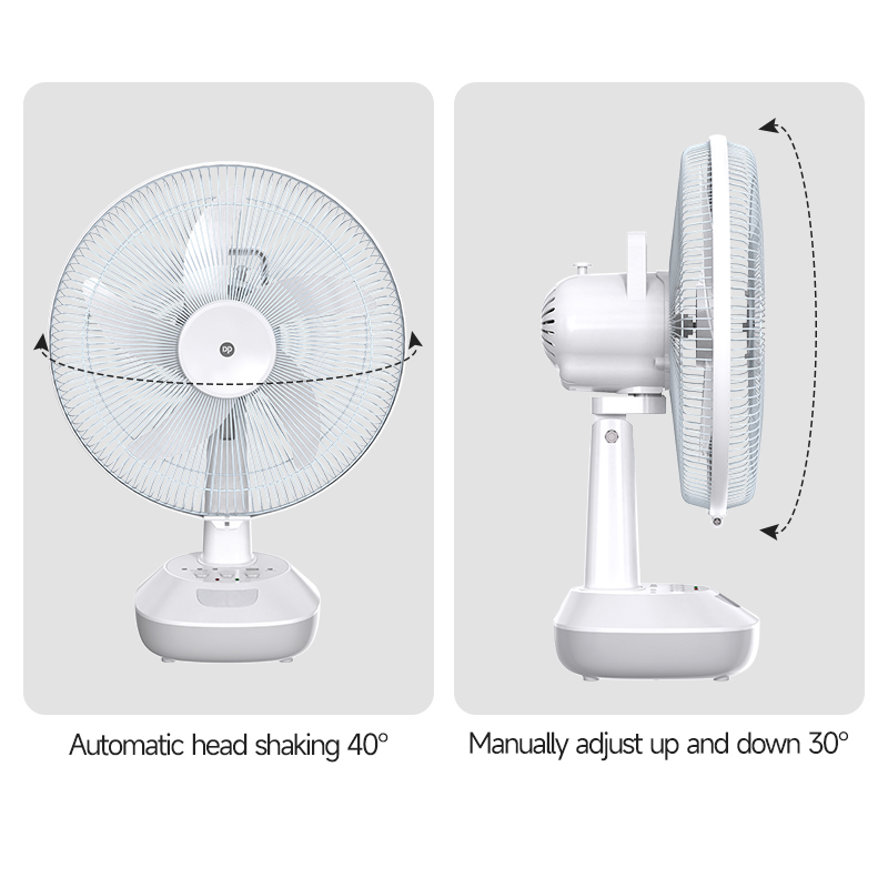 16 inch Rechargeable Bench fan Solar Lighting System
