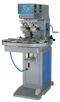 Two Color Ink Cup Pad Printer with Conveyer