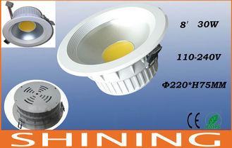 80 CRI 3000Lm 3000K Compact LED Downlight 30 Watt Commercia