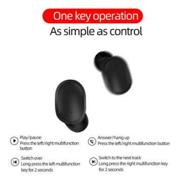 IPX4 Waterproof E6S Wireless Bluetooth Earbuds TWS Headphone with Mic for All Mobile Phones