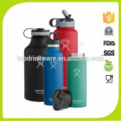 64oz hydro flask insulated stainless steel water bottle with wide mouth