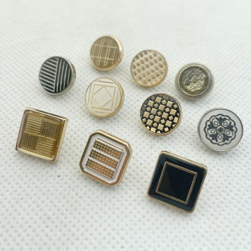 Custom Engraved Metal Men's Shirt Buttons with Antioxidant Color Logo
