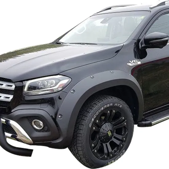 YCSUNZ ABS Plastic Matte Black Fender Flares for Mercedes X-Class Pickup (2018-2019 European Version)