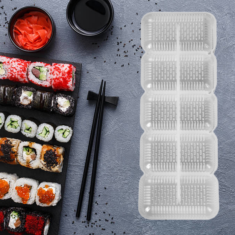 DIY Sushi Mold 5 Rolls Food Grade Plastic Nigiri Sushi Maker Rice Ball Molds Non Stick Press Bento Sushi Kit Kitchen Bento Tool