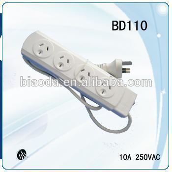 SAA extension cords with 4/6outlets and switch