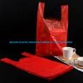 Red HDPE Vest Shopping Bag