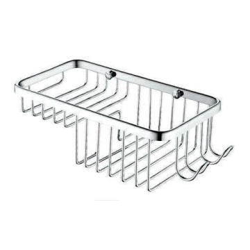 777 Series Wall Mount Wire Basket with Hooks