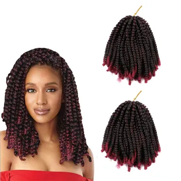 8 Inch 110g Crochet Braid Passion Twist Hair Synthetic Curly Spring Twist Crochet Braid Hair Extension for Black Women