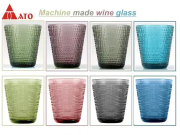Machine made mulitcolor glass tumbler