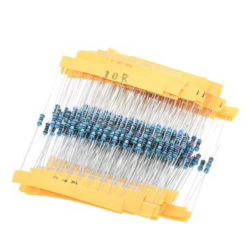 TZT 300PCS/LOT 1/4W Metal Film Resistor Kit - 1% Accuracy, 10-1M Ohm Range, 30 Values, 10pcs Each