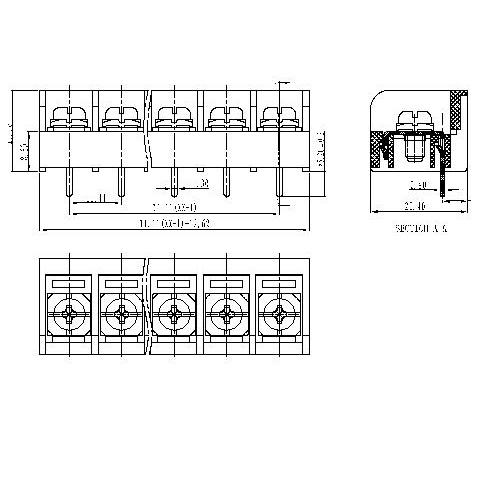 AT866-11.11XXX-01 Barrier Terminal Block Pitch11.11mm 