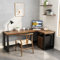 L Shaped Desk with Three Drawers