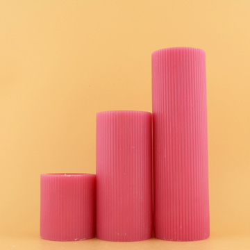 Concave Pink Colour Fluted Church Votive Candles