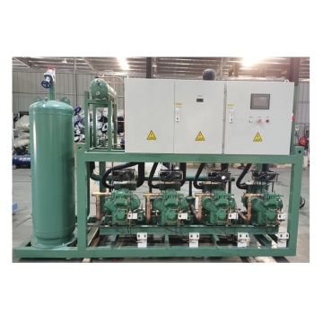 ضاغط شبه مُصنَّع 40 حصانًا مع التحكم في PLC ووحدة التكثيف المتوازي لمعدات التبريد