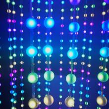 အရောင်ပြောင်းလဲ 3D RGB LED Ball Strand Light