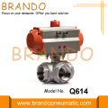 3 Way Pneumatic Actuated Ball Valve Stainless Steel