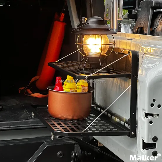 Maiker Offroad Steel Foldable Double Tailgate Table for Bronco Rear Door Storage