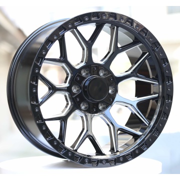 Ruedas de 20 pulgadas con borde fresado en negro brillante