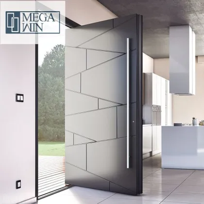 Modern Aluminum Villa Entrance Door Metal Pivot Door