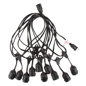 IP65 مقاوم للماء S14 LED مصابيح سلسلة الفناء في الهواء الطلق - 15pcs ، 48 قدم ، 110 فولت
