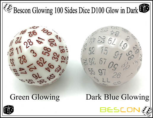 Bescon Glowing 100 Sides Dice D100 Glow in Dark-4