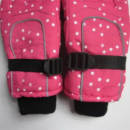 Children Full Printing Nylon Ski Gloves