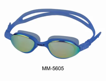 Fashionable Professional Swimming Goggles , Mirror Coated Swimming Goggles Fit Head Strap System