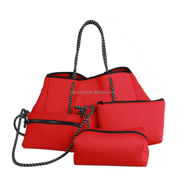 Factory Price Multifunctional Neoprene Tote Bags with Pouch