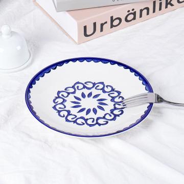 Set Makan Malam Perkahwinan Porselin Biru Dan Putih Mewah Cina