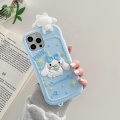 Étui de téléphone de dessin animé mignon brillant en silicone sans BPA à la mode