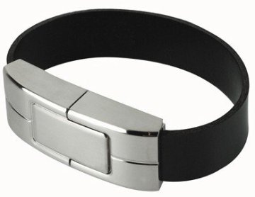 Custom 128m, 1g, 2g, 4g Wristband Leather Usb Stick Bracelet With 12mb/sec Write Speed