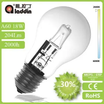 ECO halogen bulb E27 base 18W replace incandescent 60W