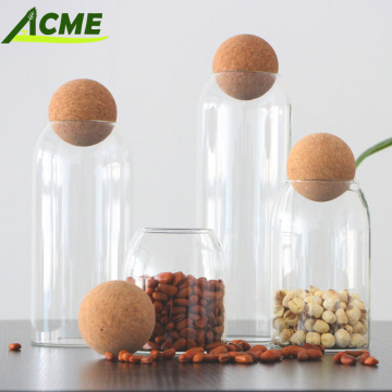 Wholesale High Quality Premium Glass Spice Jars Set with Cork Lids - Various Sizes 30ml Kitchen Food Storage Containers