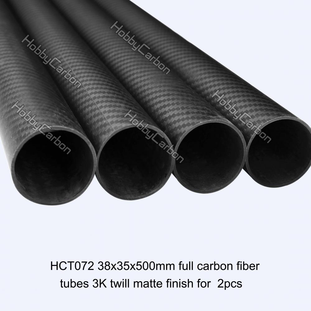 Tubo de fibra de carbono leve com Twill Plain
