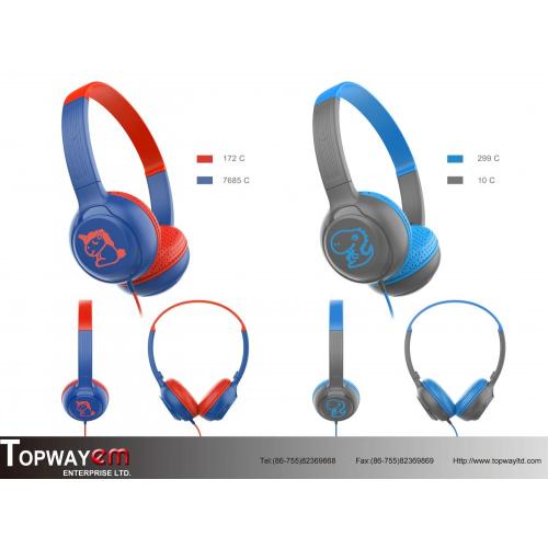 Wired Kids adjustable Headphones with mic 18L09