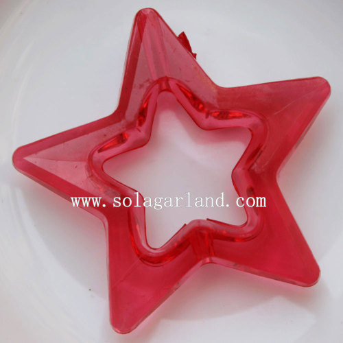 Transparent Acrylic Star Beads with Circle Star in Middle