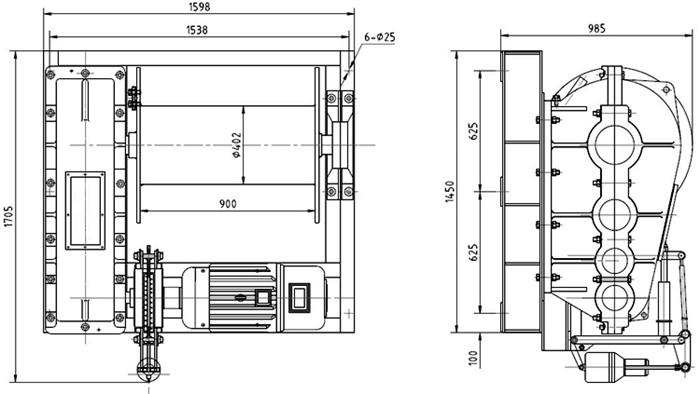 Lifting Electric Winch For Drilling Design