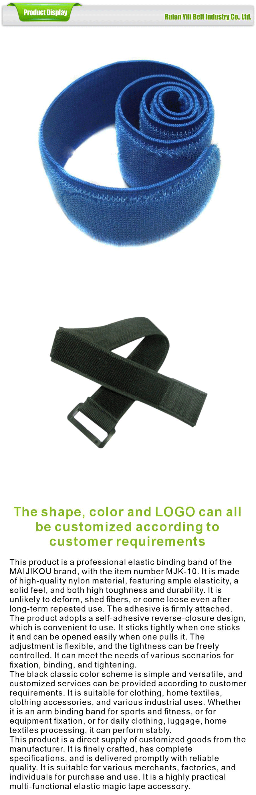 Reverse closing Velcro straps self adhesive