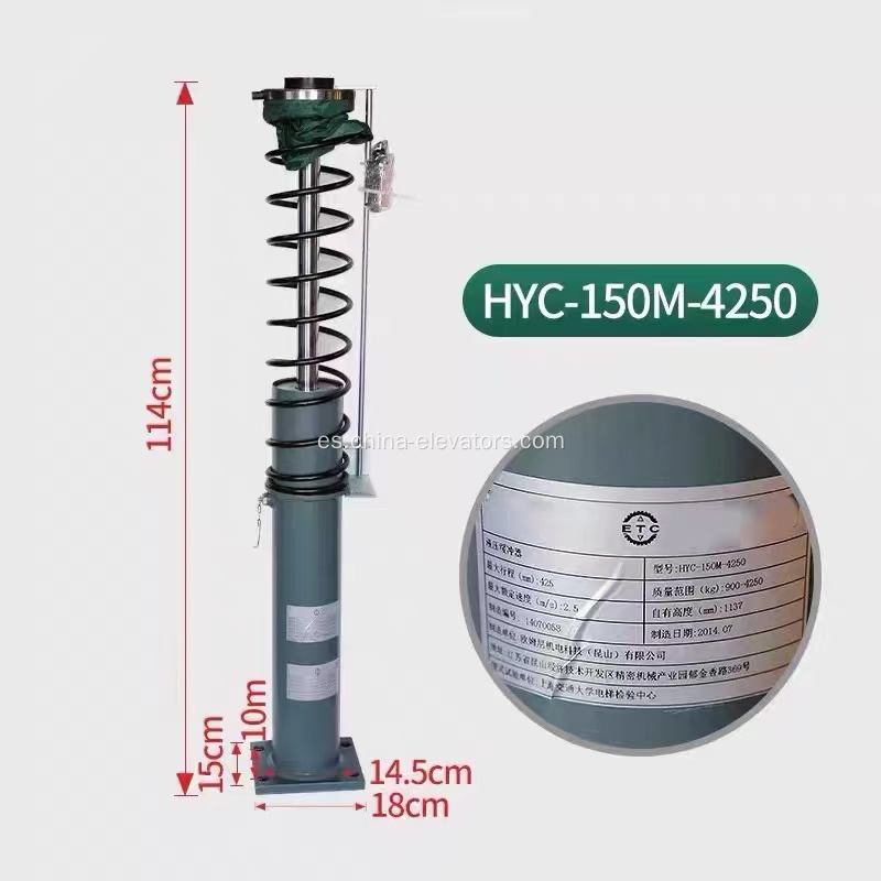 Tampón de aceite HYC-150M-4250 de 2,5 m/s para ascensores ThyssenKrupp