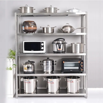 Commercial Kitchen Equipment: Microwave Ovens and Metal Frame Storage Racks