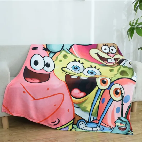 Custom Made Personalized Modern Soft Warm Throw Outdoor Down Print Cartoon Blanket Flannel Coral Fleece Blanket