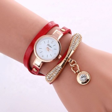 Luxury Classic Women's Dress Wristwatch 2021 Best Seller with Rhinestone Dot Pendant