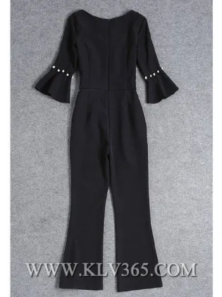 Women′s Fashion Clothes Summer Cocktail Jumpsuit Long Pants
