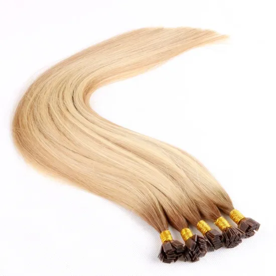 Russian Remy Human Hair Flat Tip Thick End Balayage Color Ombre Pre Bonded Hair Extensions