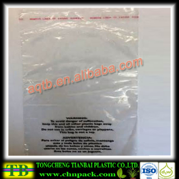Self Sealing Bags With Warning Words