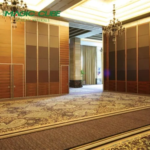 Hotel sound absorbing interior sliding partition